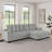 L-Shaped Sectional Sofa With 8 Pillows And Ottoman-1773232842