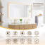 Siena 72" Double Bathroom Vanity with Grain White Engineered Stone Countertop with Mirror