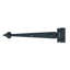 6-1/2" Rough Heart Cabinet Strap Hinge, Flush, Pair