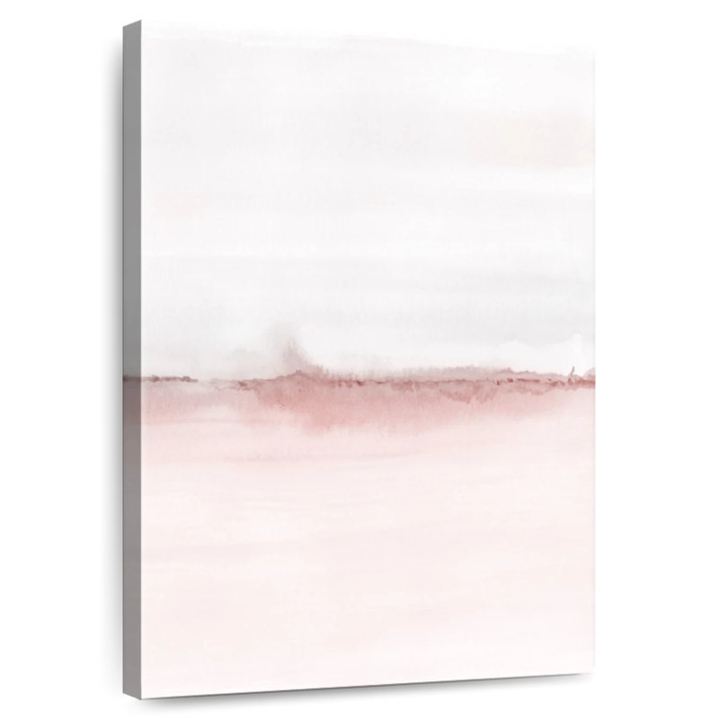 Avery aquarelle paysage VI rosé gris II, H 51 po x l 34 po