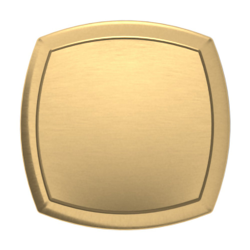 Brushed Satin Brass Square Cabinet Knob with Mounting Hardware