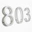Numéro de maison 8 po en aluminium massif antirouille, flottant ou encastré-75194664-75194665