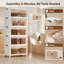 5-Tier Plastic Storage Bins with Wheels