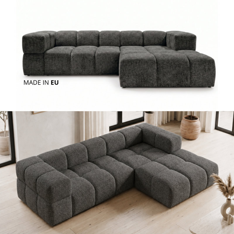 Rudalph 3 Seater Sectional, Right Hand Facing