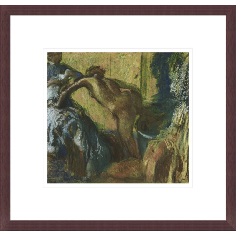 «After the Bath» par Edgar Degas, impression giclée sur cadre, H 13,75 po x l 14,39 po