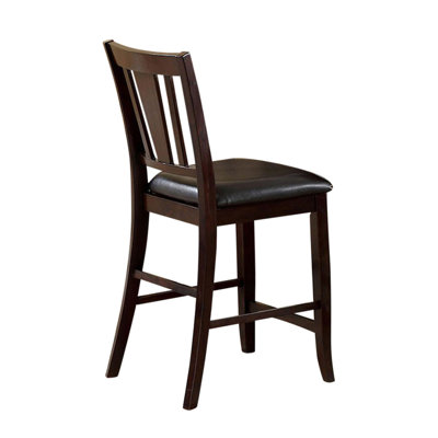 Chaise de salle à manger en bois massif de couleur espresso Carlyle
