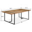 Ensemble de salle à manger rectangulaire pour 8 personnes avec chaises rembourrées l 78,7 po-131071445