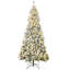 Arbre de Noël artificiel haut 7,5 pi - 1188 branches floquées par la neige, 500 lumières DEL blanc chaud et ouverture automatique