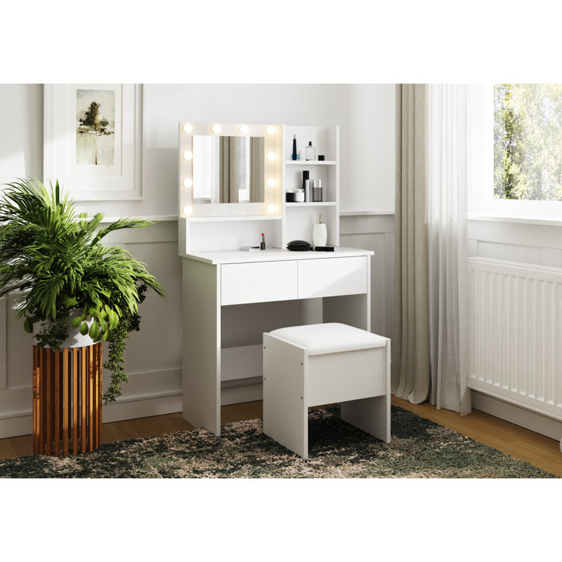 Rajah Dressing Table with Mirror