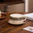 Coffee table cup with plate