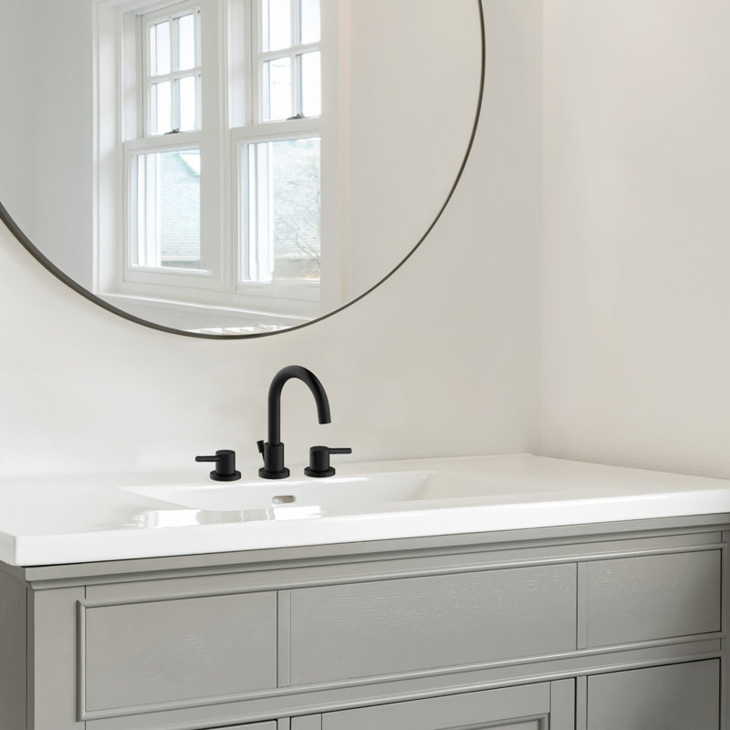 Eastport II Widespread Bathroom Faucet with Drain Assembly, Matte Black
