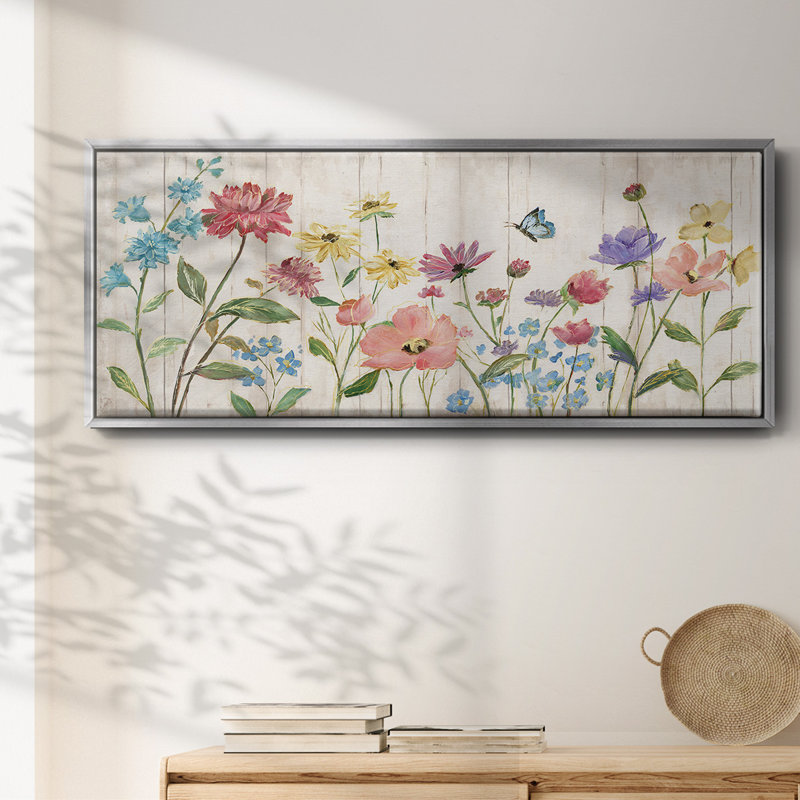 Fleurs sauvages sur toile encadrée, H 8 po x l 20 po