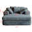 Chaise Lounge Bed - Dark Grey Upholstered With Pillows & Relaxing For Bedroom, Movie Room Chair Living Room, Bedroom