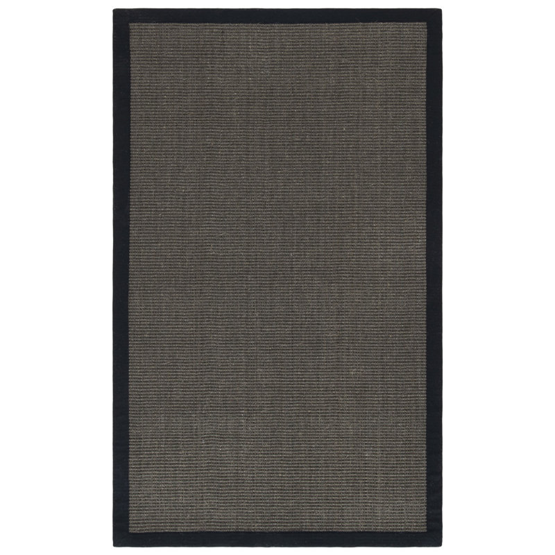 Tapis gris anthracite en jute / sisal Dollard, Rectangulaire 3 pi x 5 pi