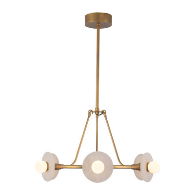 Dahlia 28-in Urban Bronze dimmable LED Chandelier