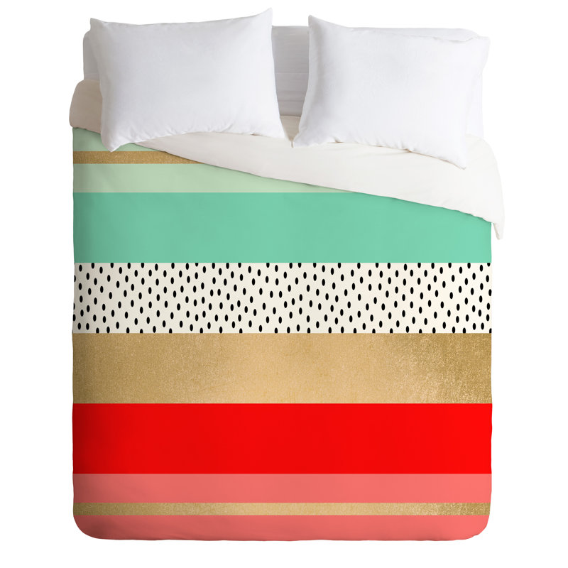 Elisabeth Fredriksson Glam Polyester Striped Duvet Cover, Twin Duvet Cover