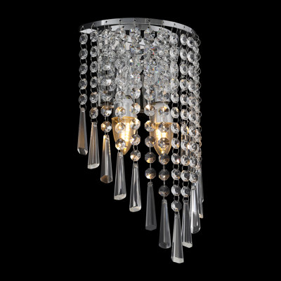 Lampe murale en cristal 2 lumières