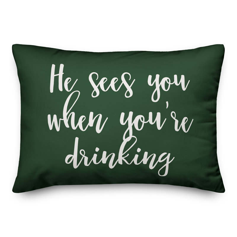  Coussin lombaire He Hees You When Youre, Vert foncé