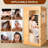1 Person Wood Sauna Room for Home, 850W/110V Infrared Sauna, 31.5”L × 27.5”W × 61”H