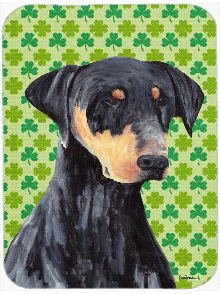 Planche à découper en verre à caroline st. patrick doberman st. patrick Shamrock Lucky Irish