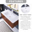 36 po Meuble-lavabo mural élégant avec lavabo en céramique-766830381