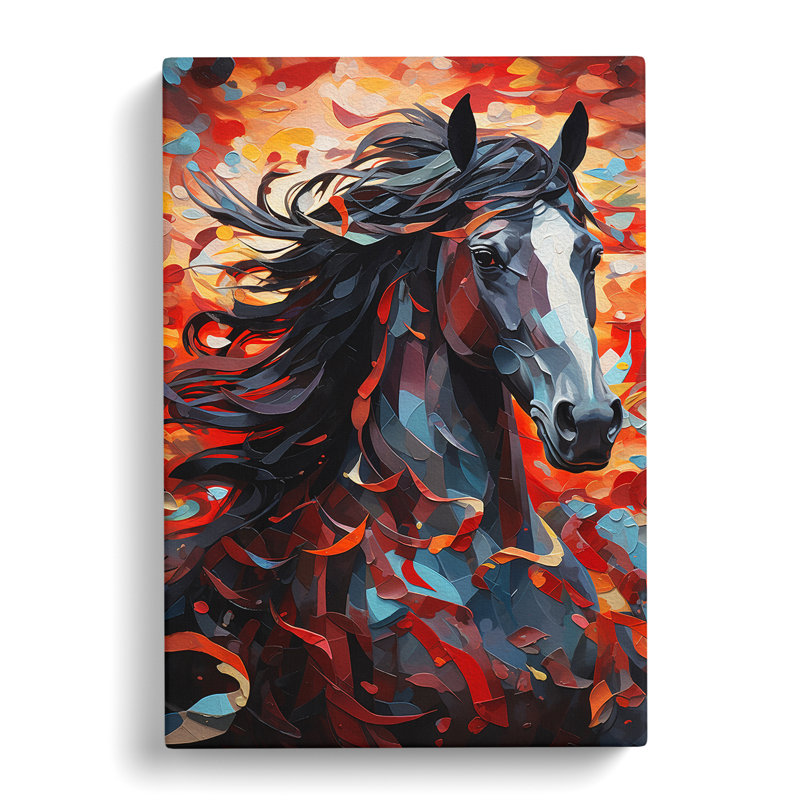 Shire Horse Orphism - Wrapped Canvas, 60cm H x 40cm W x 3cm D