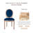 Chuk Mid-Century King Louis back solid wood dining chairs-1631152217