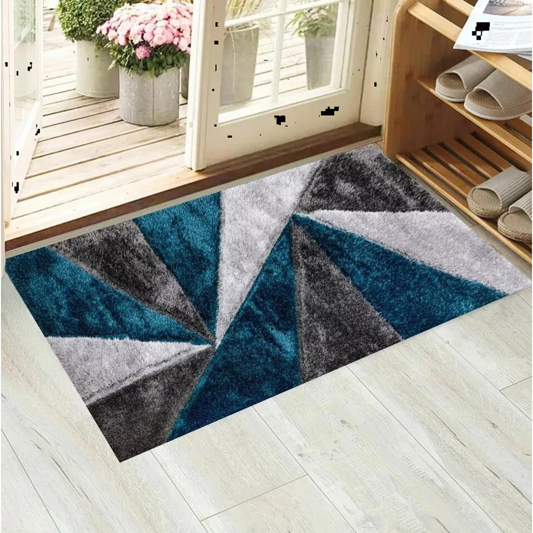 Soft Shaggy Rugs Modern Geometric Design Large Area Rugs For Living Room Bedroom Thick Fluffy Floor Mats Small Door Mat
