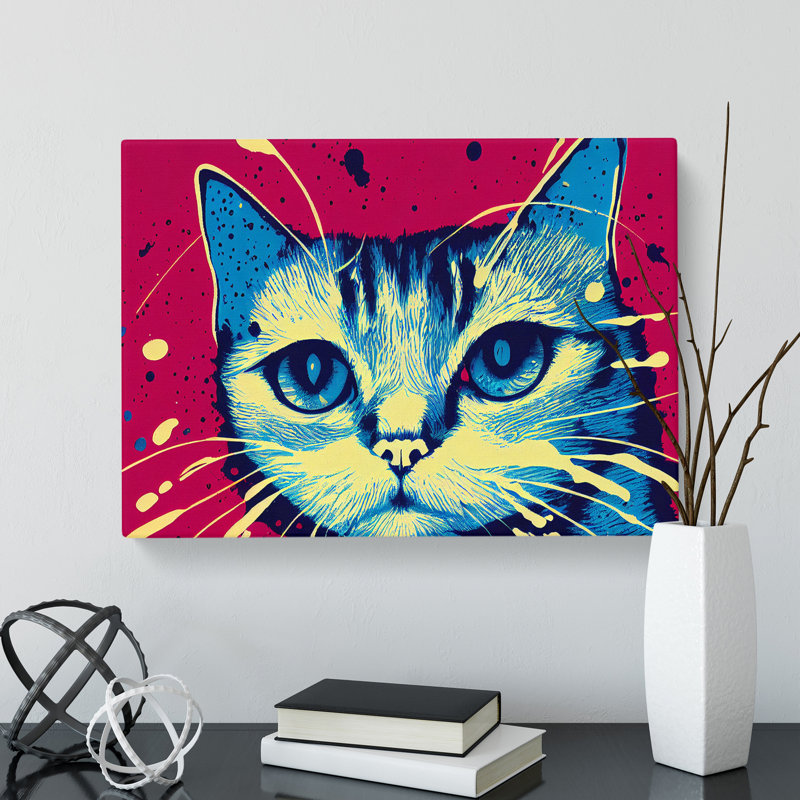 Cat Splashed - Wrapped Canvas
