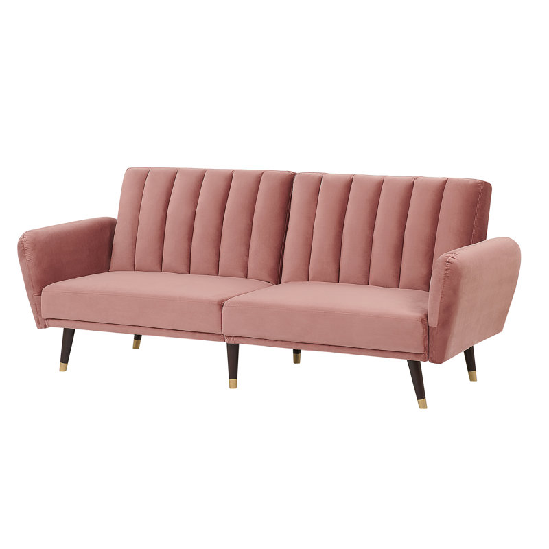 Fawcett 3 Seater Sleeper, Pink 100% Polyester