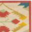 Tapis beige / bleu / rouge fait à la main Adera-19262942