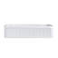 Lavabo vasque rectangulaire - 20 po x 13,6 po blanc moderne avec ensemble de drain, évier au-dessus du comptoir en céramique
