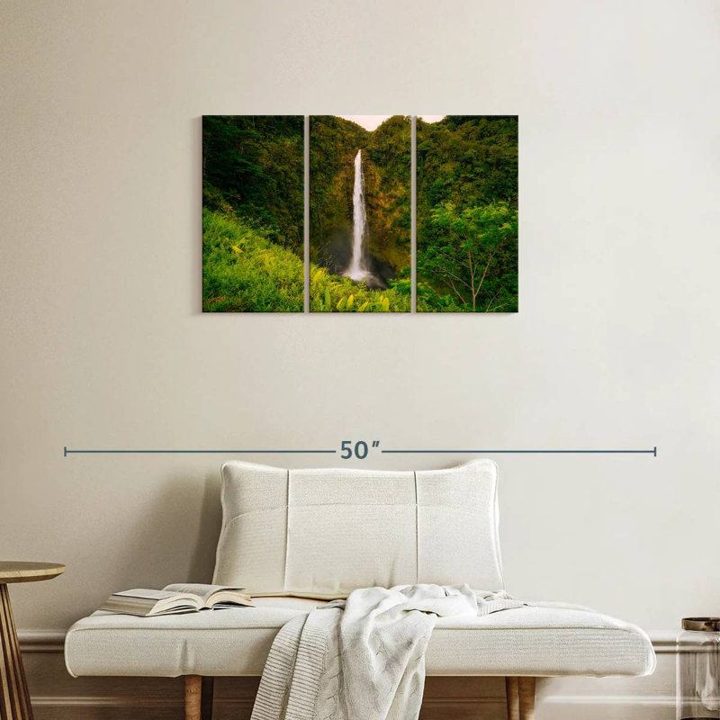 Paysage d'une cascade d'Alvord Akaka, H 20 po x l 33 po