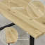 Ferriday Oak Solid Wood Top Metal Base Dining Table-2093179469-2093179468