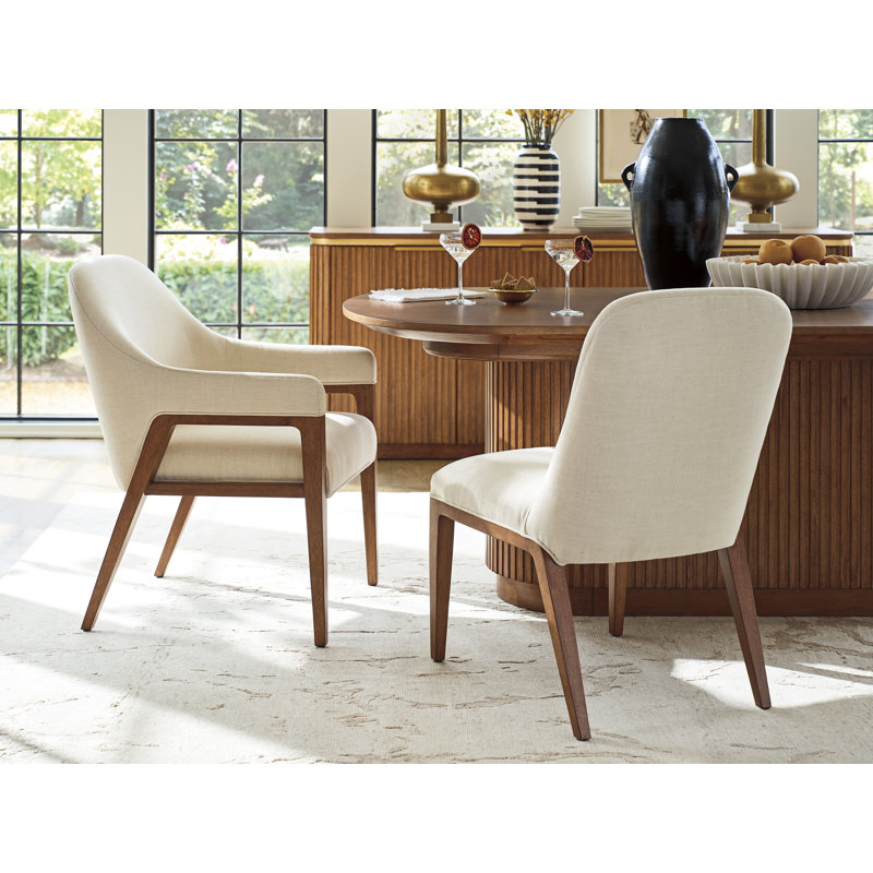 Chaise rembourrée La Costa, Mélange de polyester ivoire