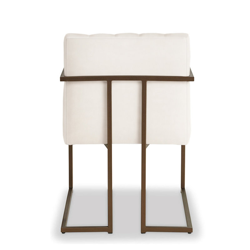 Adele Upholstered Arm Chair, Parchment Polyester