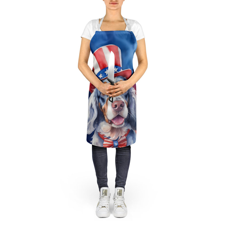 Patriotic American Apron, English Setter
