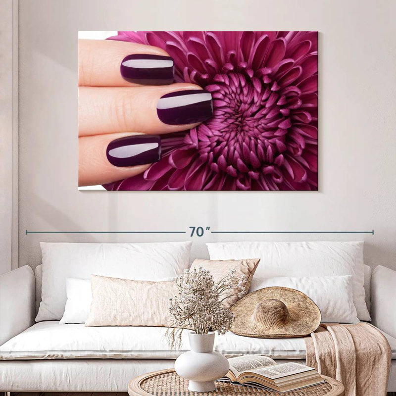 Clous mauves lustrés de Shuttleworth, H 32 po x l 48 po