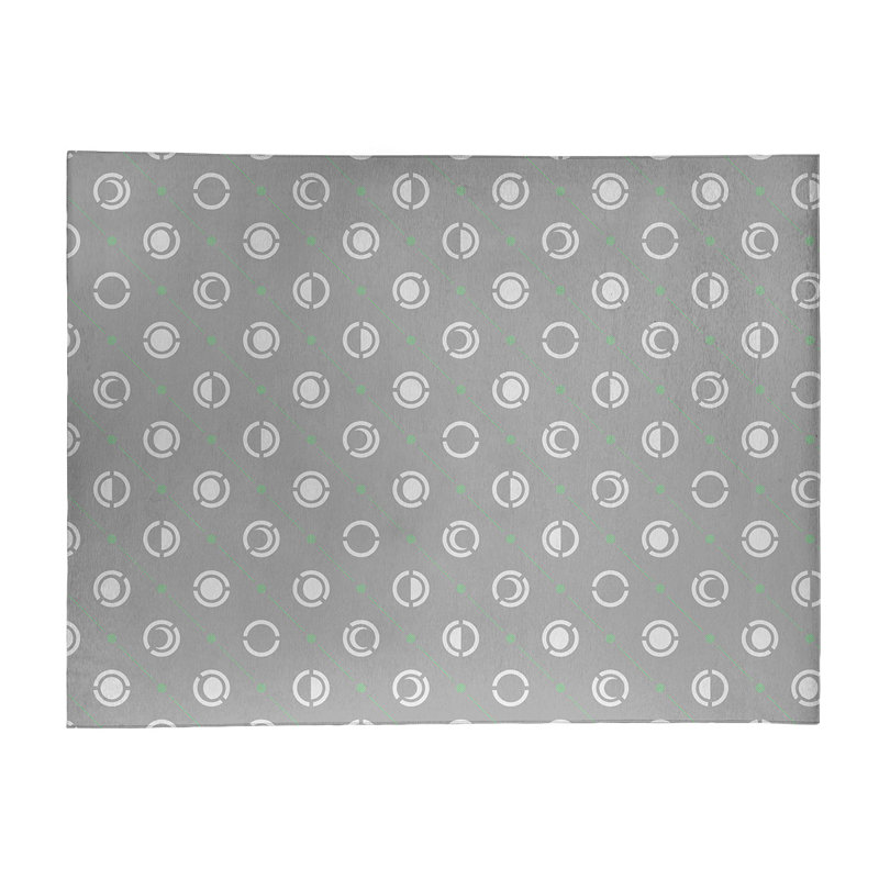 Tapis zone gris lune phases, Rectangle 9 pi x 12 pi