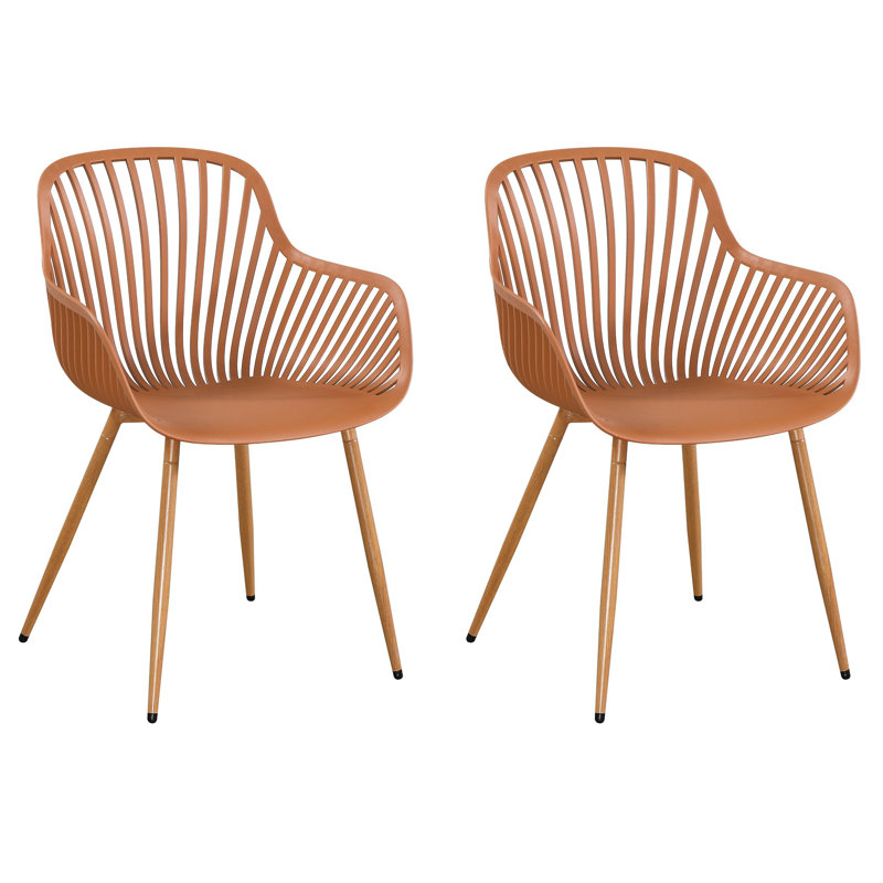 Pair of Sunray Bistro Garden Armchairs, Patio Dining, Terracotta