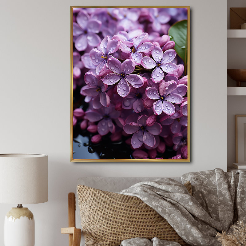 Lilas Lavande Serenade I, reproduction d'art sur toile, Or, H 20 po x l 12 po x P 1 po