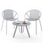 Ensemble de conversation 3 pièces bistro avec table basse ronde-443986863