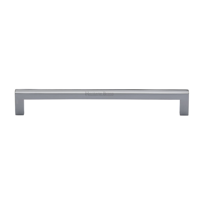 Heritage Brass Metro Heritage Cabinet Pull City Design, Polished Chrome, 20.2cm L x 1cm W