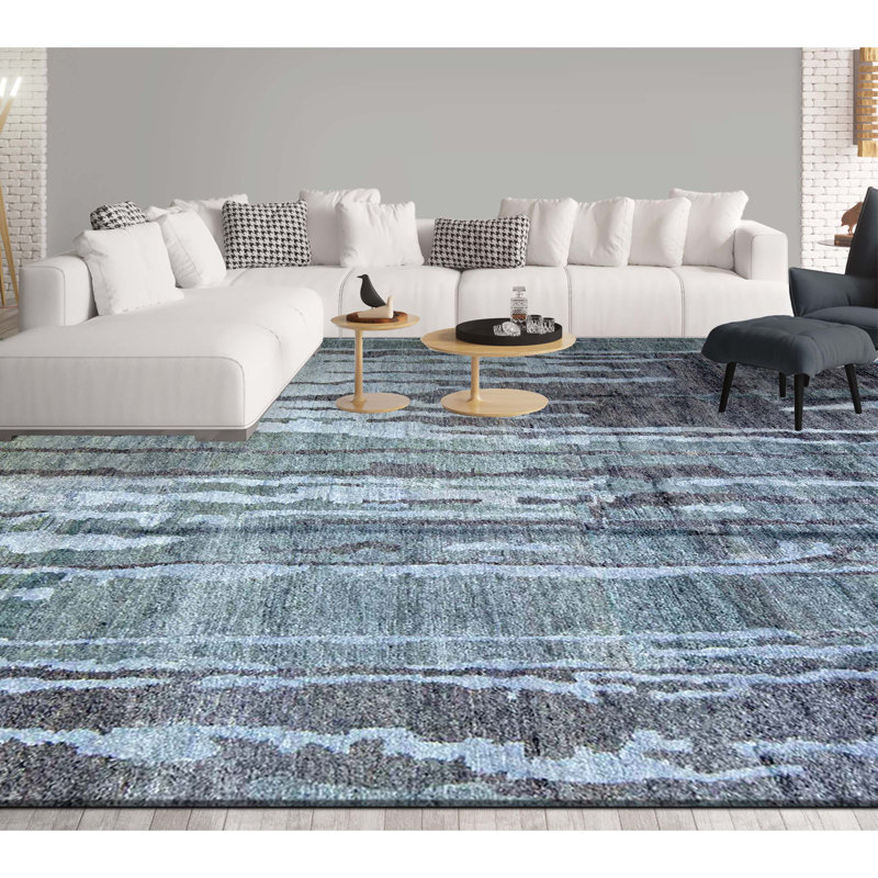 Abstract Area Rug in Brown