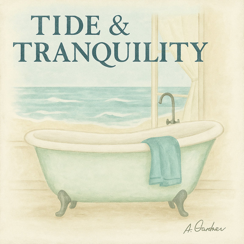 Tide and Tranquility - Beach View Bath, toile d'art