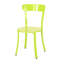 Bistro d'extérieur en fer thermolaqué, couleur lime mat, pour rassemblements, 2 chaises et 1 table