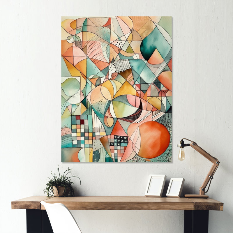 La géométrie de la décoration murale couleur, H 20 po x l 12 po x P 1 po