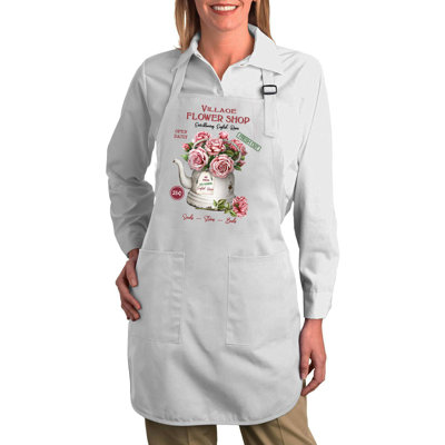 Village Flower Shop Roses Cotton Apron