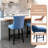 Velvet Nailhead Wing Back Counter Height Barstools(Set of 2)-1468747839-1468747833