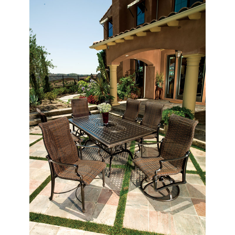 Bel Air Woven High Back Swivel Rocker, Ash, Shade